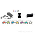 Stainless steel 12V low voltage mini RGB led deck light kit